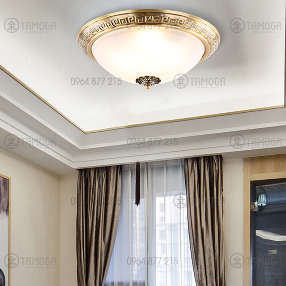 Đèn mâm ốp trần cổ điển HAPOVA LEWIN C022 đường kính 500mm