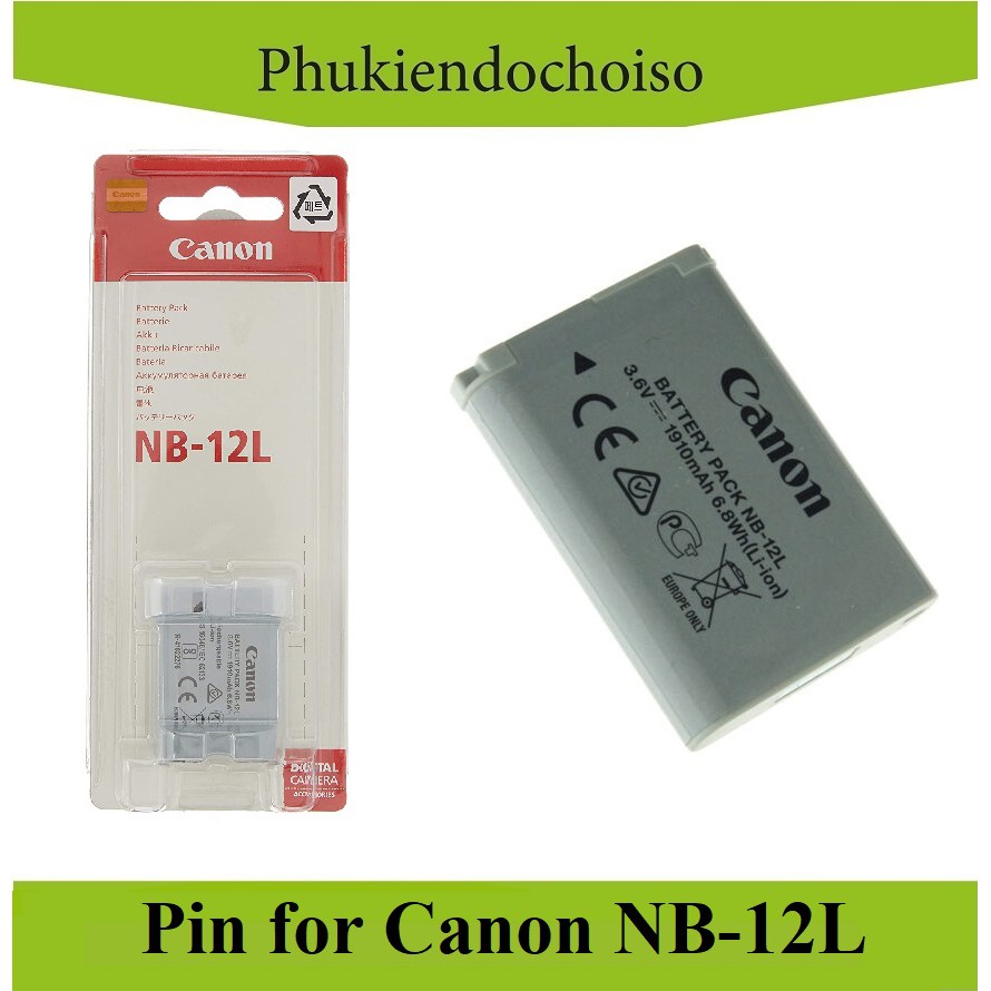 PIN MÁY ẢNH CANON NB-12L, DUNG LƯỢNG CAO