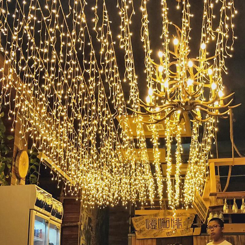 ĐÈN LED MÀNH THẢ TRANG TRÍ 4M - 24 SỢI ÁNH SÁNG VÀNG, dây led Trang trí quán cà phê, nhà hàng, tiệc cưới