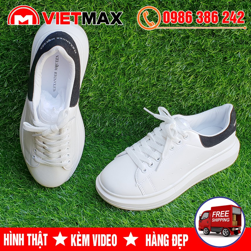 💎 [GIÁ SỐC] Giày Thể Thao ALEXANDER MC QUEEN Trắng Gót Đen Nam Nữ | BigBuy360 - bigbuy360.vn