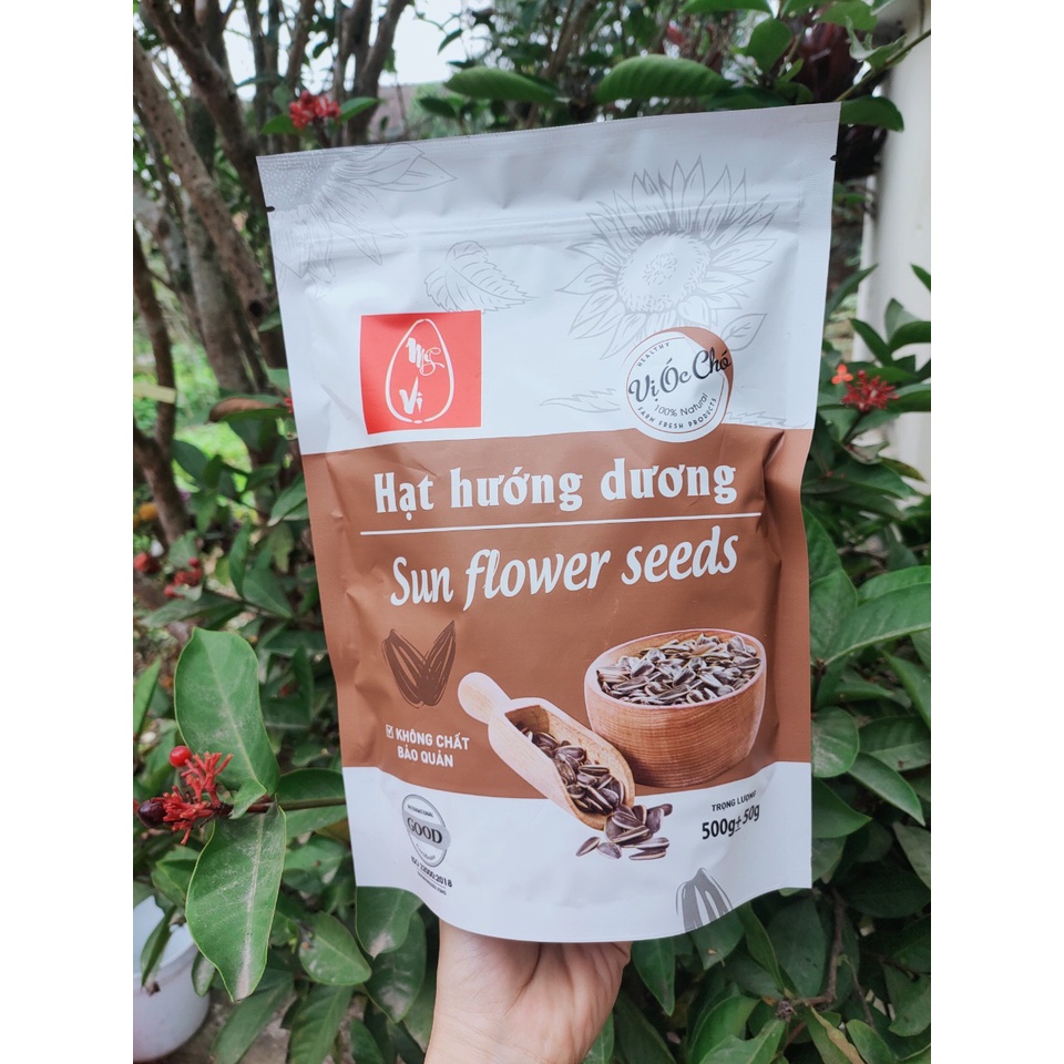 Hướng dương caramen gói 500g giòn ngon túi zip bạc