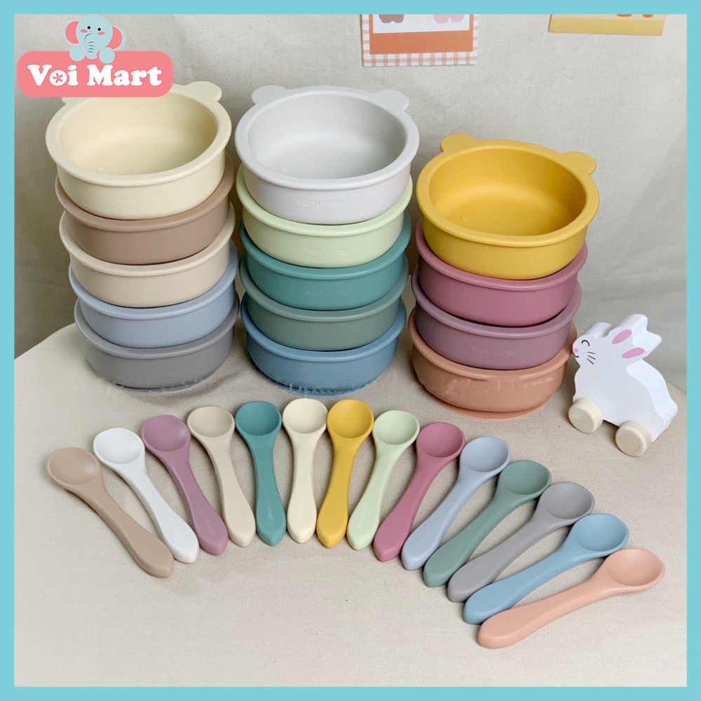 Thìa Ăn Dặm Silicon Cho Bé, Thìa Ăn Dặm Bảo Vệ Nướu Chất Liệu Cao Cấp An Toàn