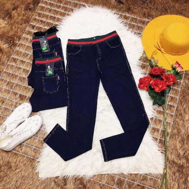 Combo quần giả jean cạp xanh đỏ Giá rẻ