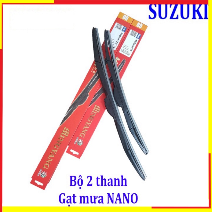 [GIÁ SỐC - HÀNG CHÍNH HÃNG] Bộ 2 thanh gạt nước mưa ô tô đa năng Nano thanh cứng siêu bền dùng cho các dòng xe Suzuki