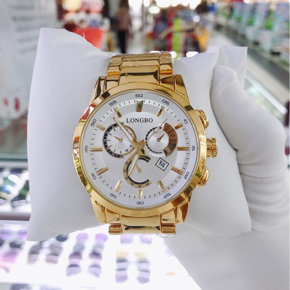 Đồng Hồ Nam LONGBO V32 Cao Cấp ,Mặt Kính Sapphire Chống Nước Chống xước ,Dây Thép chống gỉ bền đẹp!
