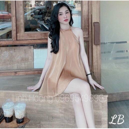 Sét Đồ Bộ Nữ Chất Phi Đũi Cao Cấp Áo Cổ Yếm Dài &amp; Quần Short đơn giản cuốn hút GKM