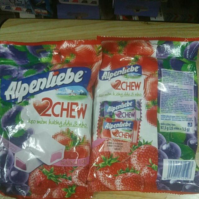 Kẹo mềm hương trái cây Alpenliebe 2Chew gói 87.5g Hsd 5/2021