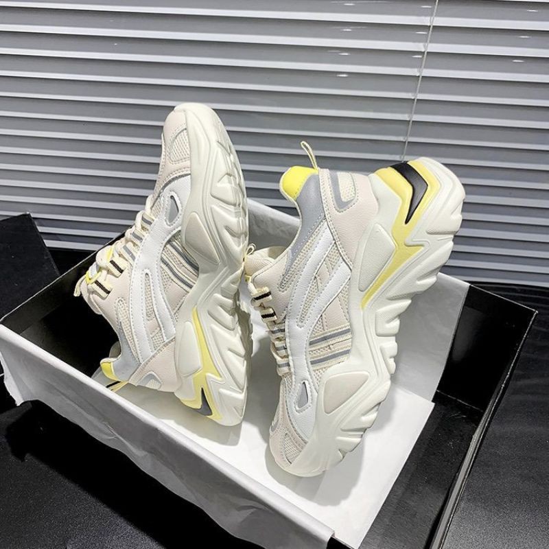 (Free Ship) Giày Phản Quang Nữ Đế Độn 5cm Phối Màu | BigBuy360 - bigbuy360.vn