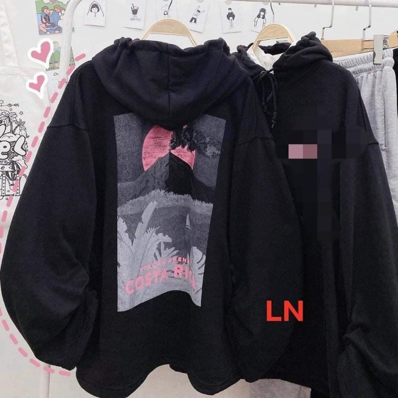 Áo hoodie hoa 5D hoàng hôn LN12