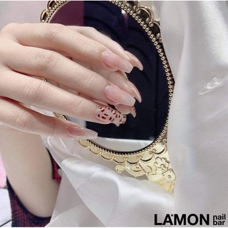 Nail box hồng hoạ tiết da béo