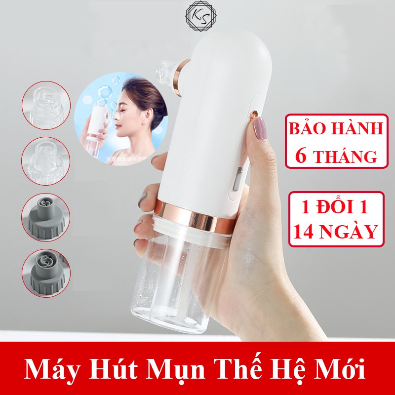 Máy hút mụn đầu đen cầm tay cám mini bằng nước làm sạch lỗ chân lông 4 Đầu Hút