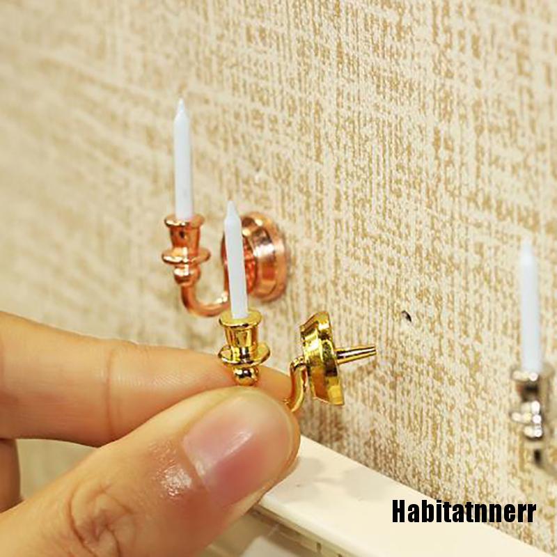Mô Hình Nến Kim Loại Trang Trí Nhà Búp Bê Tỉ Lệ 1 / 12