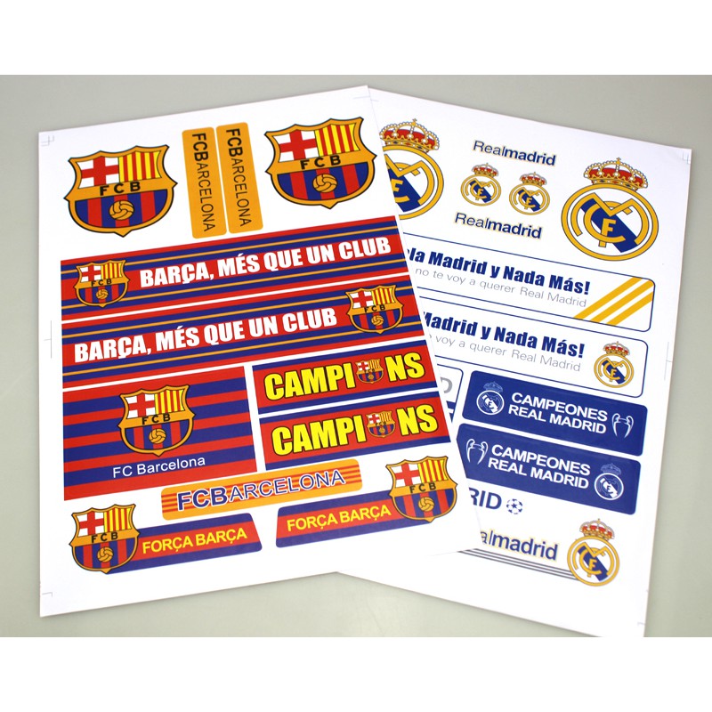 Sticker các câu lạc bộ bóng đá trang trí mũ bảo hiểm, laptop