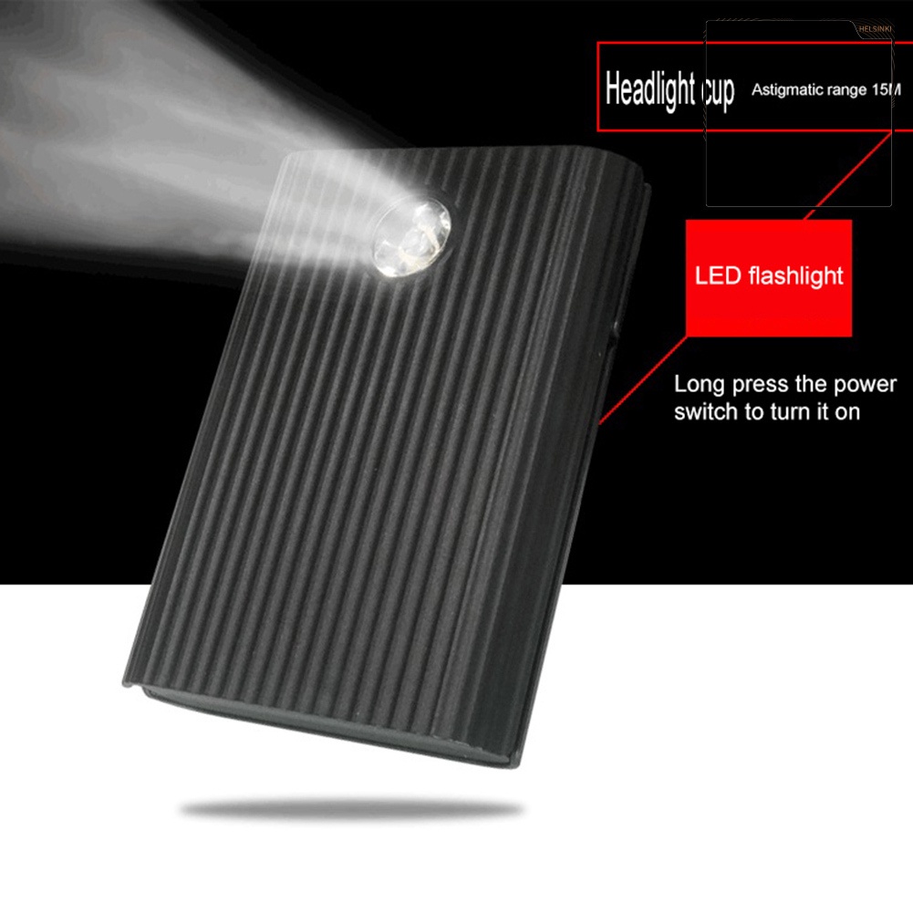 Vỏ sạc dự phòng rỗng 4 ngăn pin 18650 có đèn LED và màn hình LCD