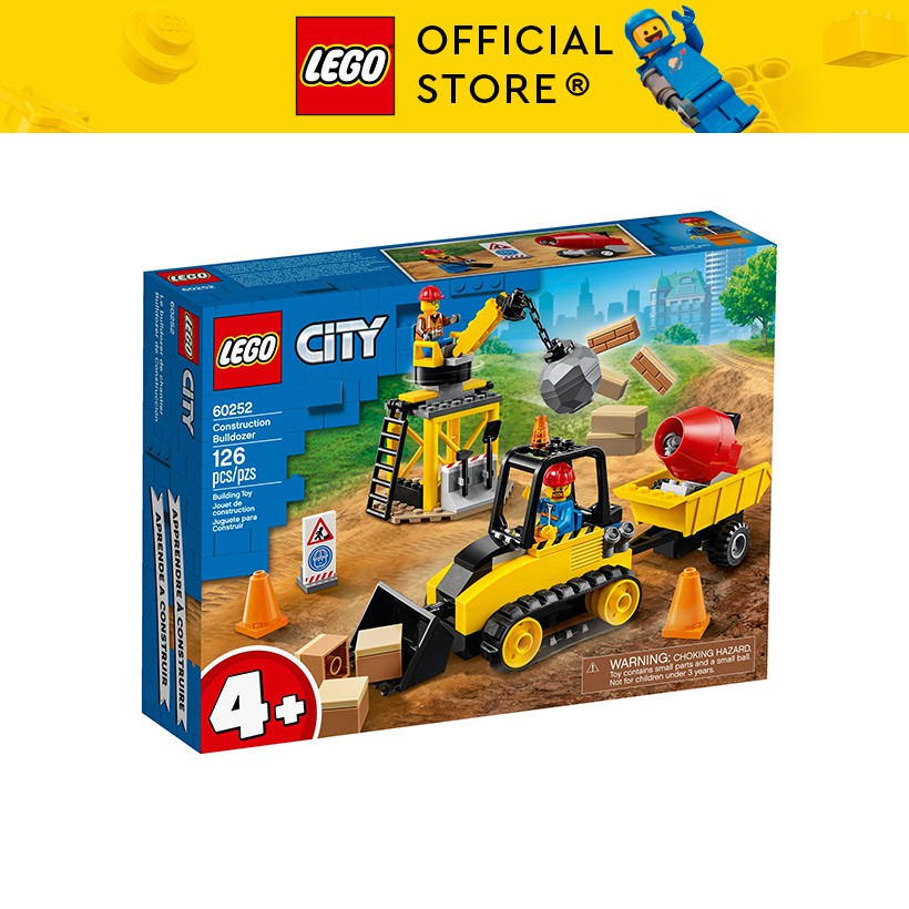 LEGO CITY 60252  Máy Ủi Công Trình ( 126 Chi tiết) Bộ gạch đồ chơi lắp ráp giao thông cho trẻ em