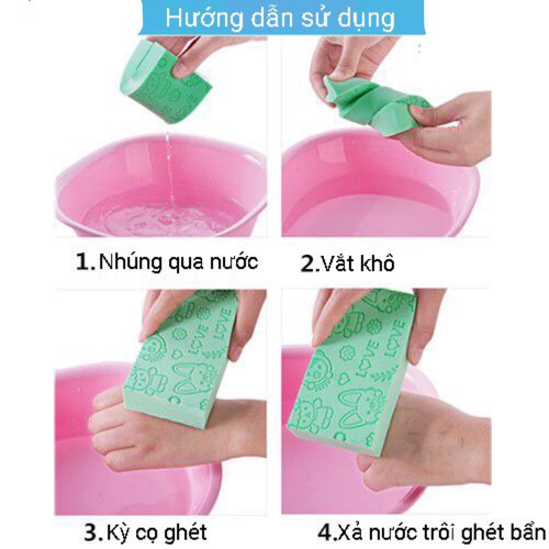Mút Tắm Bọt Biển Kỳ Ghét Siêu Bền - Bông tắm bọt biển tẩy da chết thần thánh Clovershop68