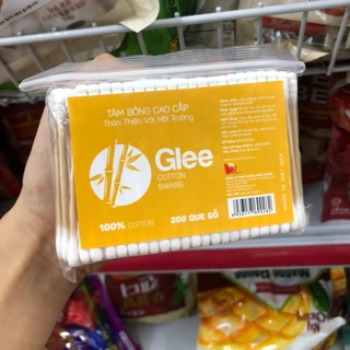 ❌Tăm bông cán gỗ Glee 200 cây