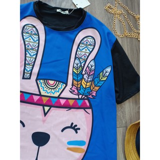 áo thun bigsize nam nữ[thỏ thổ dân] KY45