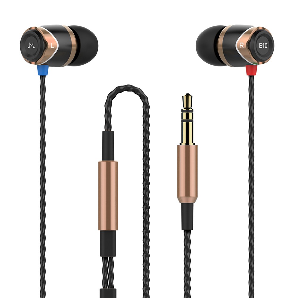 SoundMAGIC E10 original headset Stereo In-Ear 3.5mm Music Earphone without Microphone- Black/Gold