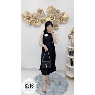 Bigsize Set CV áo tag nơ S216 (có bán tách lẻ áo A175 - chân váy CV14)