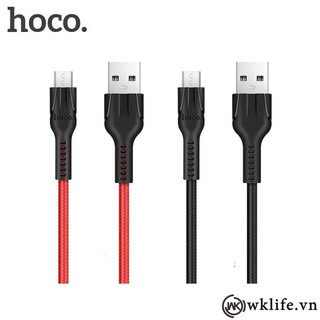 Cáp 3 đầu hoco u31 beny - lightning và micro usb type c- dây dù chống đứt 1,2 mét
