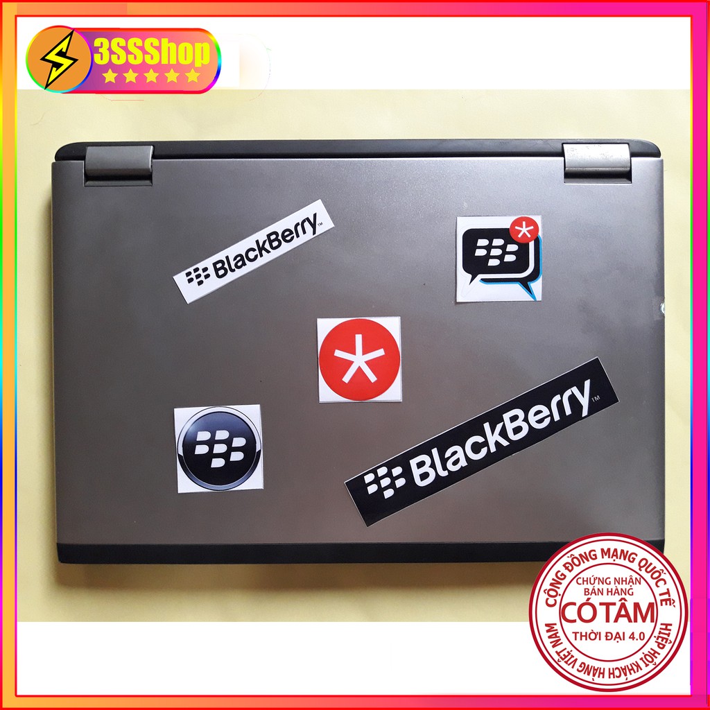 Bộ decal logo Blackberry dán trang trí