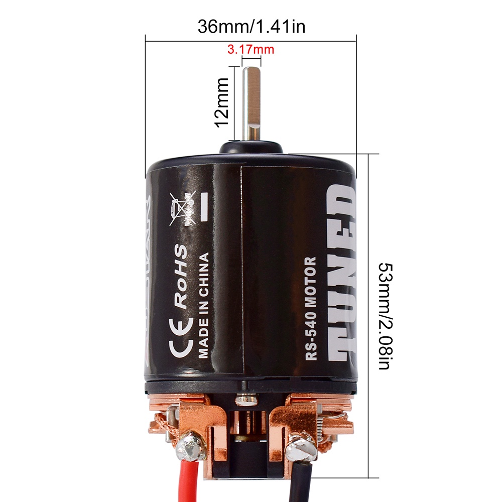 Động Cơ Chổi Than 540 21T 27T 35T 45T 55T Cho Xe Điều Khiển Từ Xa 1:10 Crawler Axial SCX10 90046 Traxxas TRX4 D90 Tamiya CC01 WLtoys 12428 *