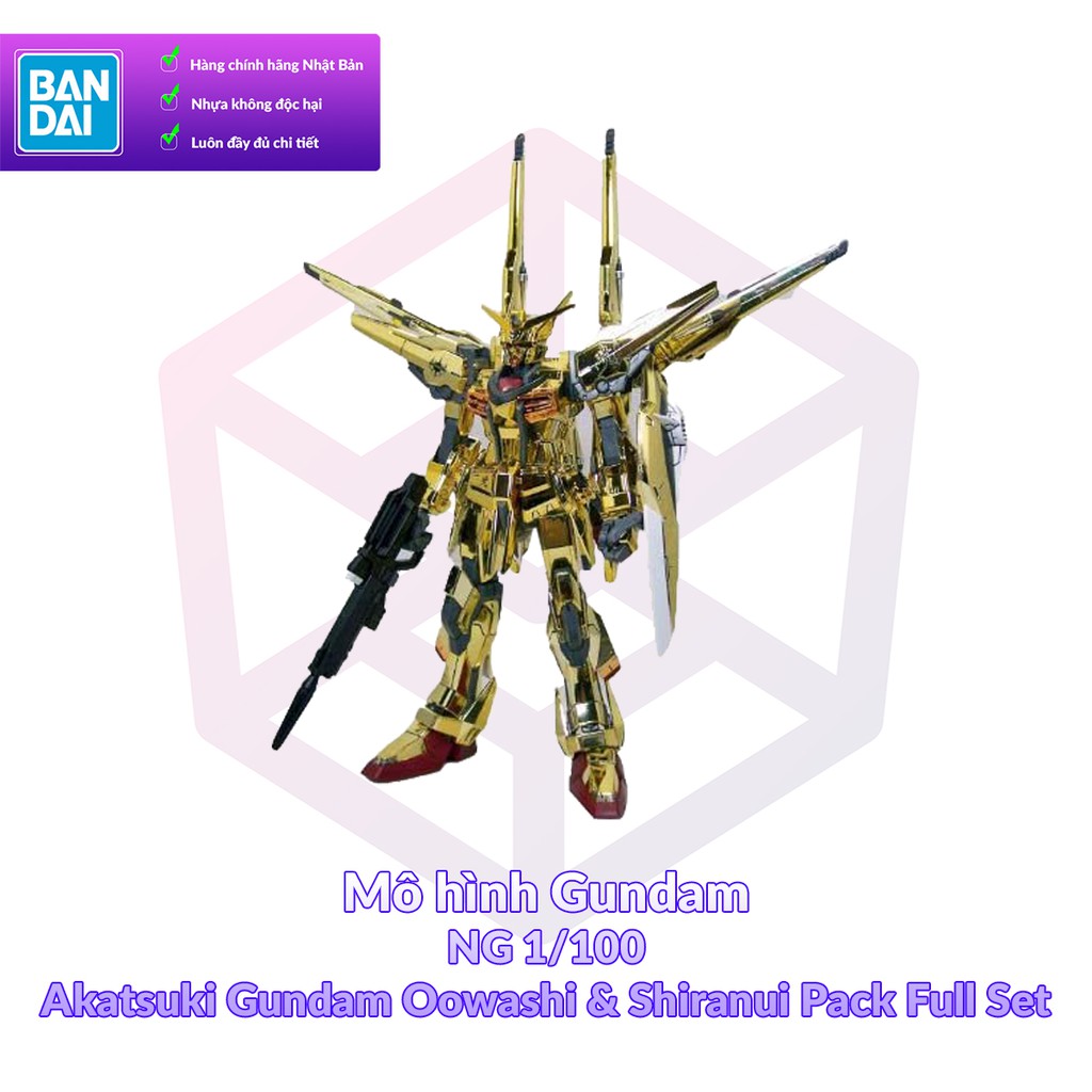 Mô Hình Gundam Bandai NG SEED 1/100 Akatsuki Gundam Oowashi &amp; Shiranui Pack Full Set [GDB] [BNG]