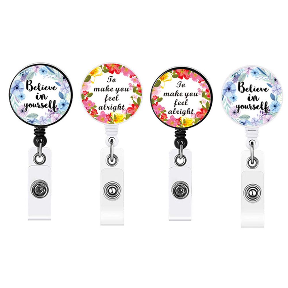 Kẹp Giữ Huy Hiệu Hình Hoa Rút Dây Thời Trang Cho Cắm Trại