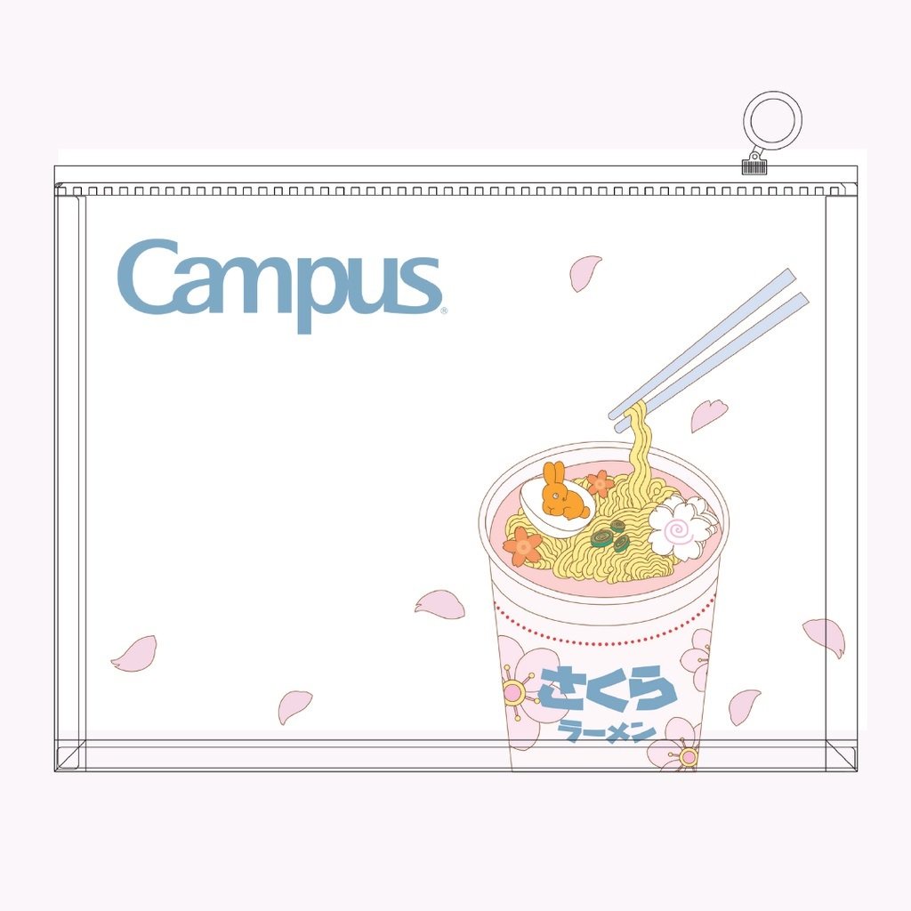 Túi đựng tài liệu có khóa Zip Campus Kawaii A4