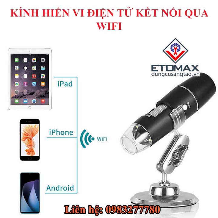 [GIÁ TỐT]Kính Hiển Vi Điện Tử WIFI W04 Độ Phóng 1000x