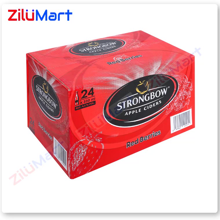 Thùng 24 chai Strongbow dâu loại 330ml