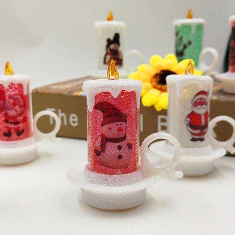 Set 1 / 12 Đèn LED Hình Nến / Ông Già Noel / Người Tuyết / Nai Sừng Tấm