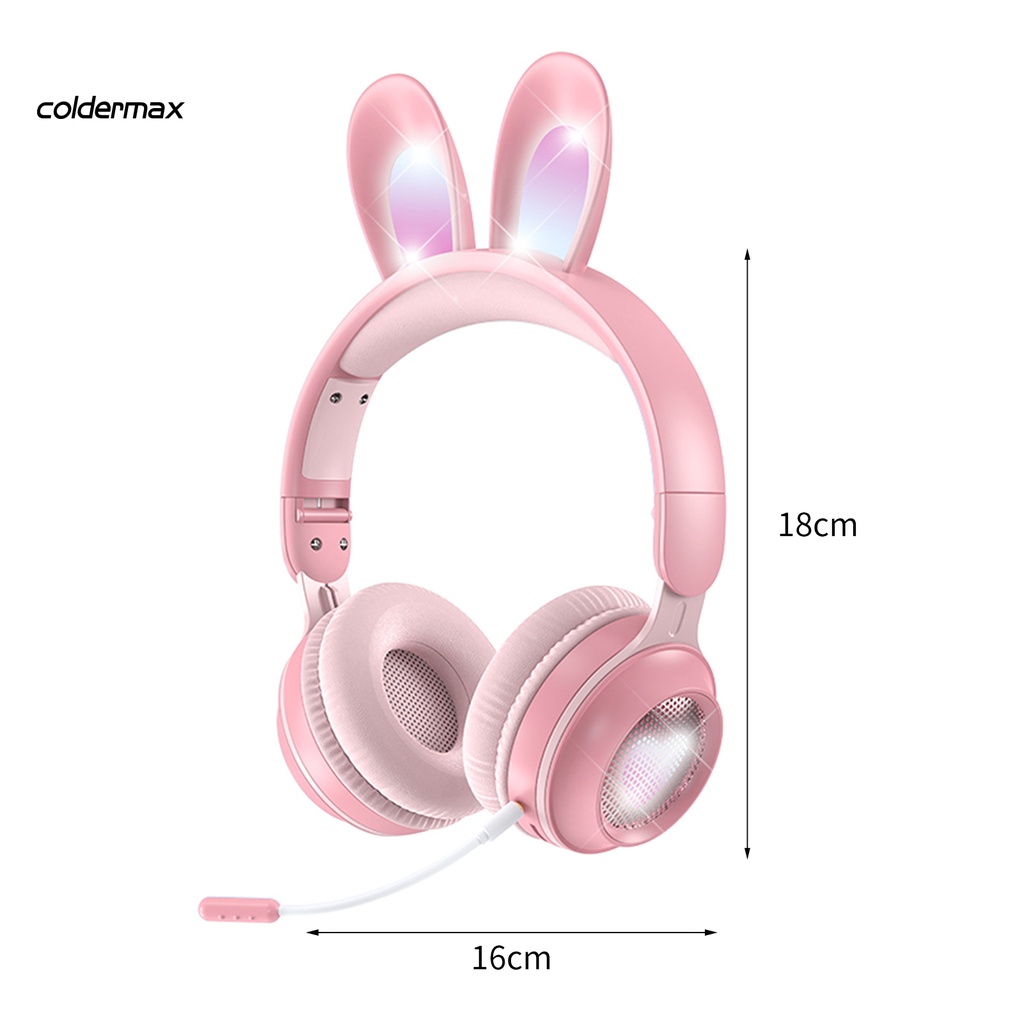 Tai nghe gập gọn hình tai thỏ đáng yêu nhẹ nhàng 3.5mm