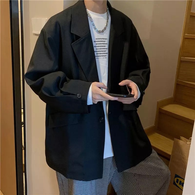 ÁO KHOÁC BLAZER VETS HÀN QUỐC T-A-N NEW AV021 MÀU ĐEN