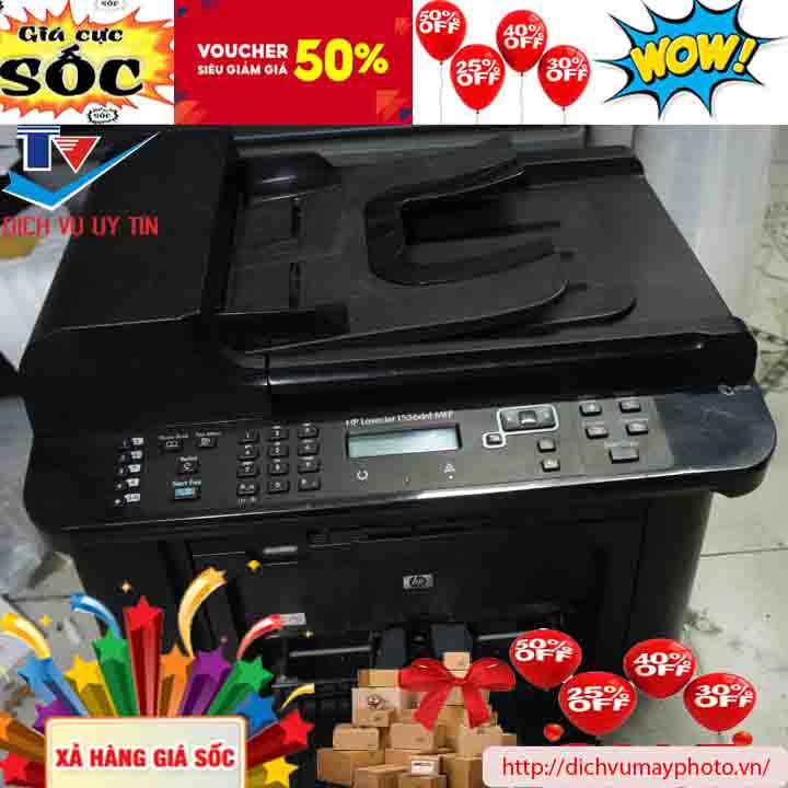 Máy in cũ đa năng HP 1536 DNF in đảo 2 mặt tự động in mạng và có copy nhiều tờ liên tục máy đẹp