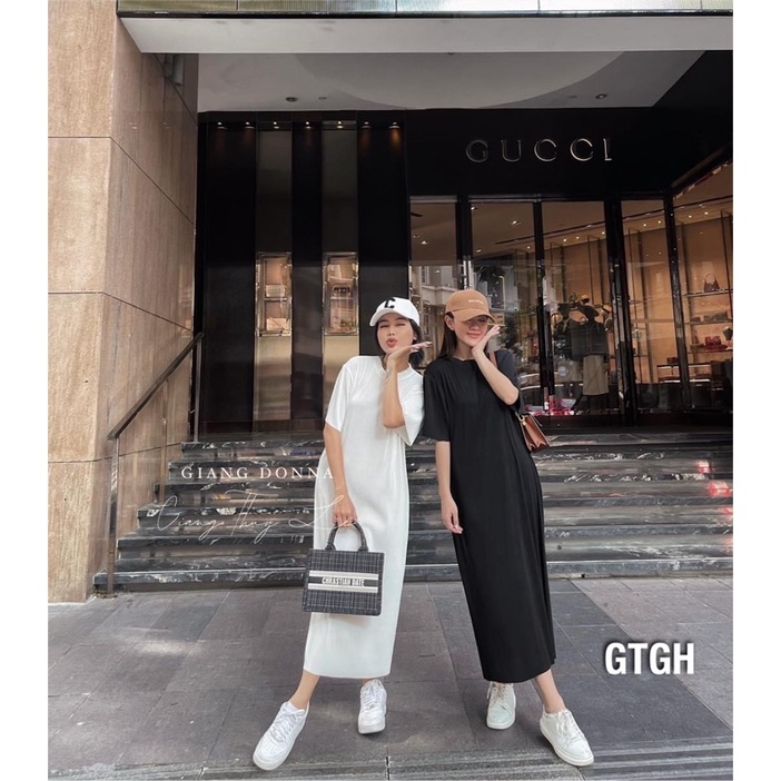 VÁY XUÔNG TĂM BÉ CHẤT ĐẸP TAY CỘC FROM BASIC MS21037