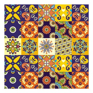 Sẵn 20 ô Decal gạch bông bóc dán trang trí tường loại 1 kt 20x20cm
