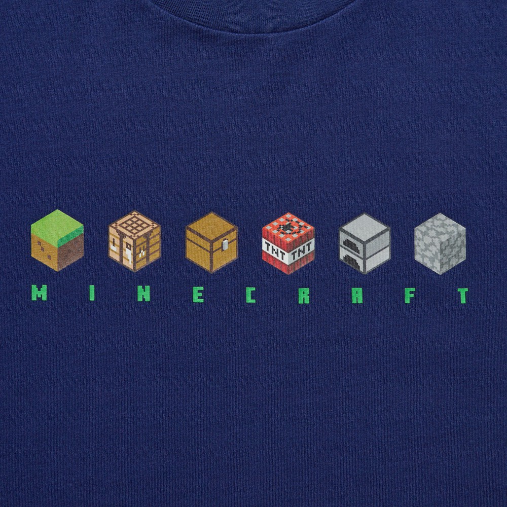 Áo Thun Uniqlo UT Tay Ngắn In Họa Tiết Minecraft Thời Trang Cho Cặp Đôi 455830