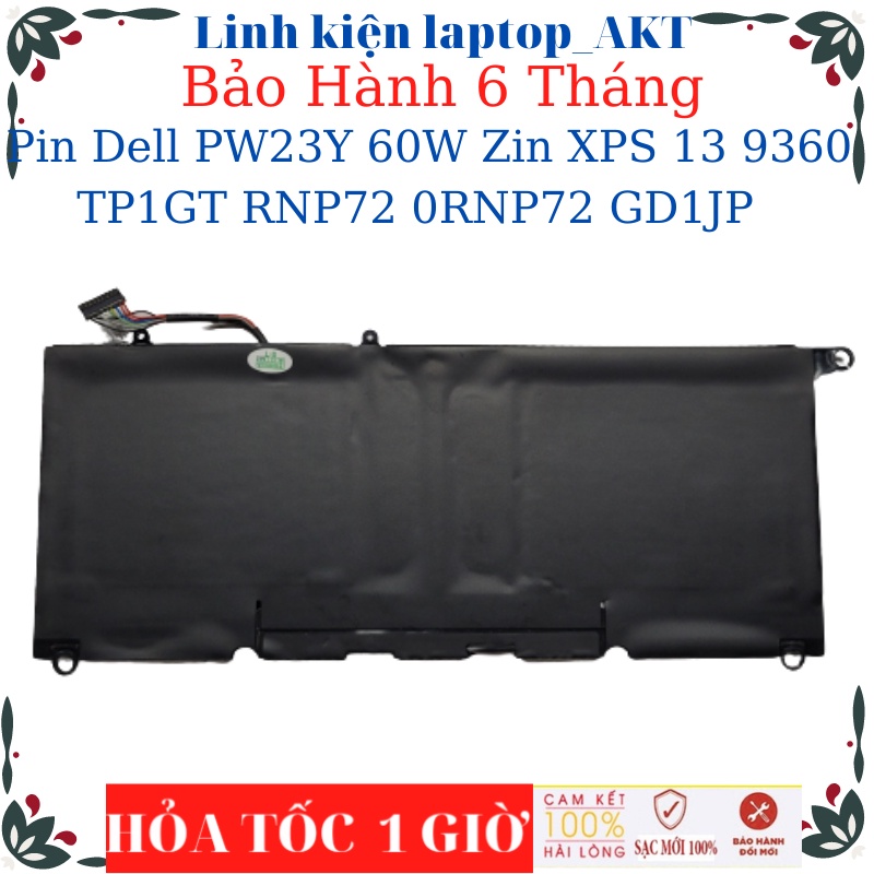 Pin Laptop Dell PW23Y 60W Zin Dell XPS 13 9360 TP1GT RNP72 0RNP72 GD1JP