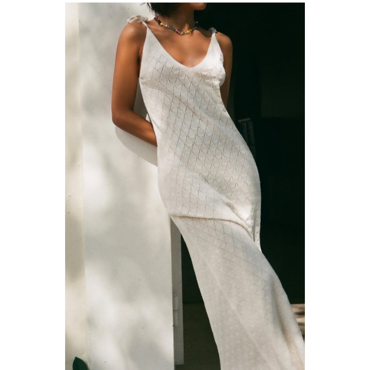 Đầm Zara Dệt Kim Mỏng Đính Nơ Thời Trang Mùa Hè Dành Cho Nữ 6771050