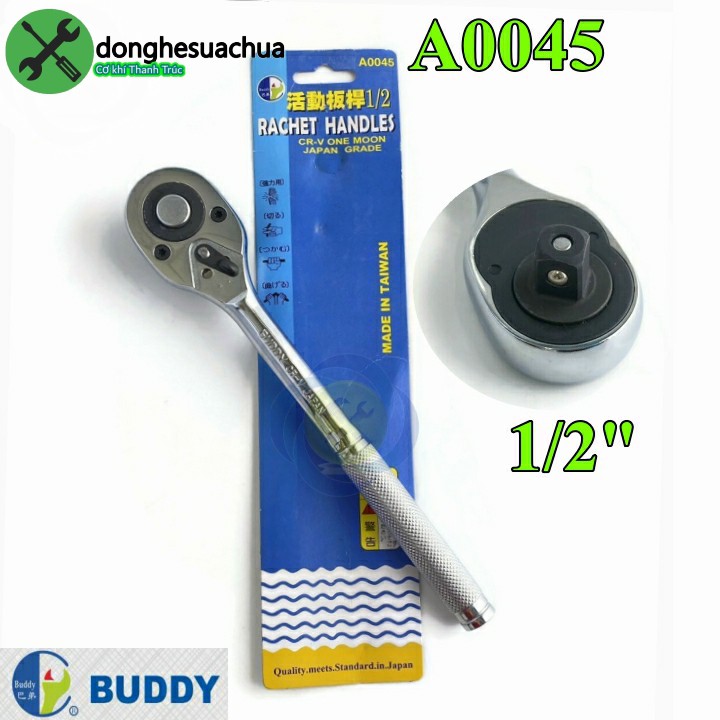 Cần siết tự động 1/2 Buddy A0045 loại 24 răng cán trắng