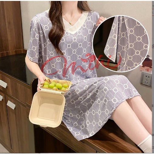 Váy Đầm Bầu Mặc Ở Nhà - Đồ Cho bà Bầu Mặc Ngủ sau sinh cho con bú ti - Hàng Mùa hè chất đẹp giá rẻ