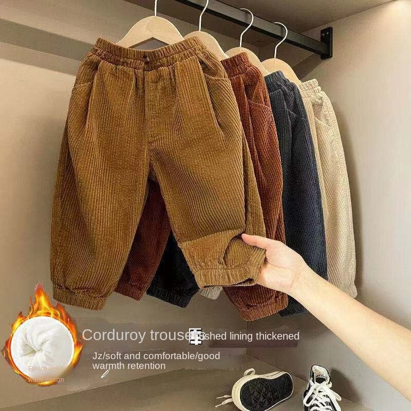 Quần dài vải nhung dày thời trang thu đông cho bé