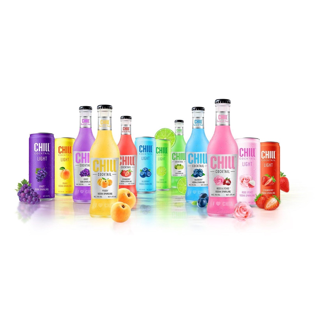 Chill Cocktail siêu ngon đủ 6 vị siêu chất - chai 275ml