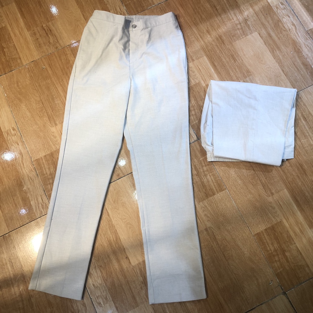 T&DShop Quần âu bé trai bé gái, chất linen thoáng mát, cạp bán chun, lẻ duy nhất màu ghi, hàng Việt Nam xuất khẩu.