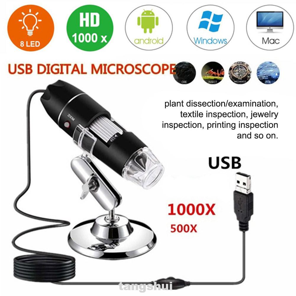 Professional Universal HD Mini 8 LED For Android With Stand Biological USB Digital Microscope