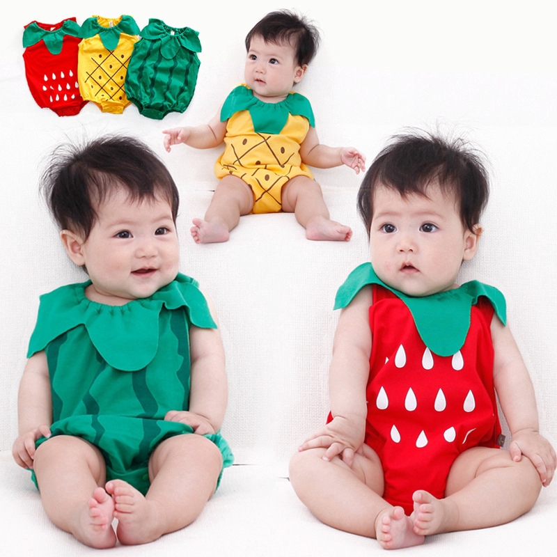 Bộ đồ liền thân chất liệu cotton mỏng thời trang hè 2020 dành cho bé