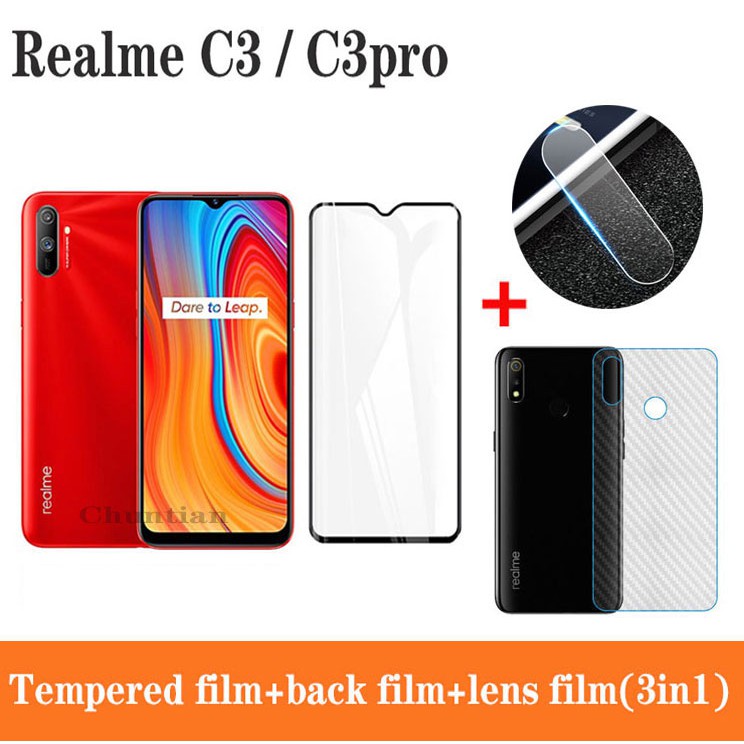 OPPO Realme C3 / Realme C2 / Realme C1 Realme 6 Reno 3 Realme X50 (3in1) Phim kính cường lực toàn mà