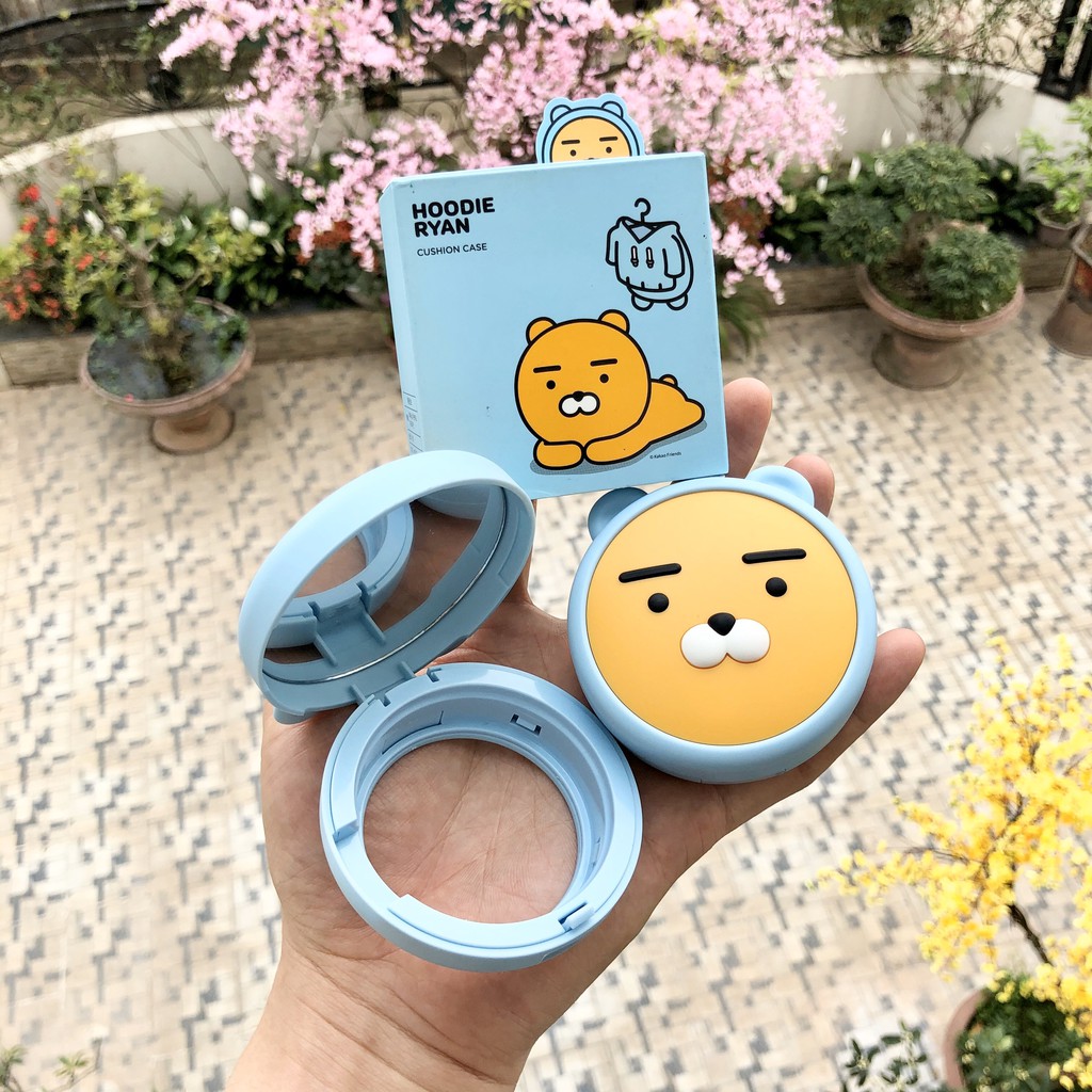 {THANH LÝ} Vỏ Phấn Nước Có Gương Trang Điểm Cushion Case Hoodie Ryan Kakao Friends Limited